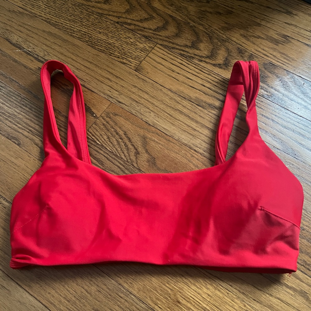 Aerie red scoop neck bikini top